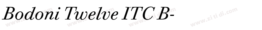 Bodoni Twelve ITC B字体转换